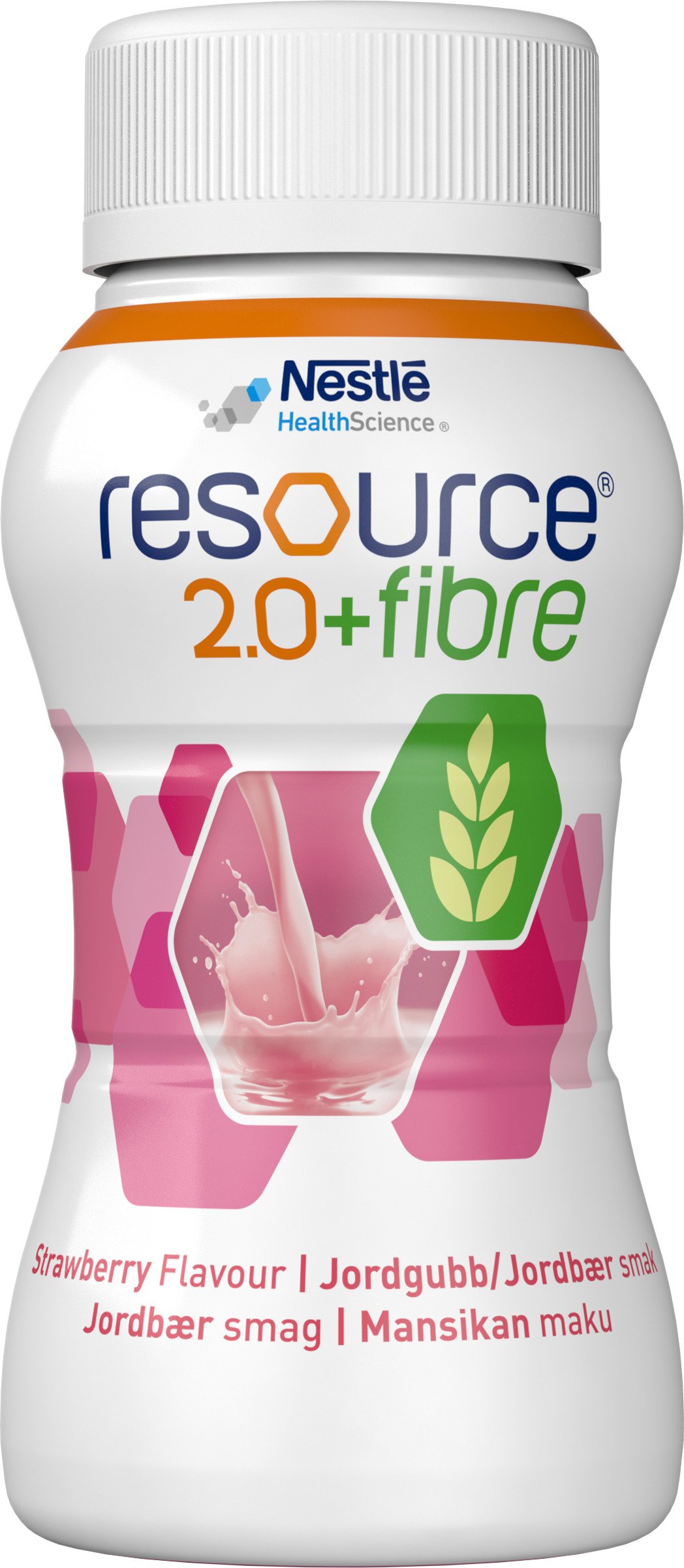 Nestlé Resource 2.0+Fibre Jordgubb 4 x 200 ml