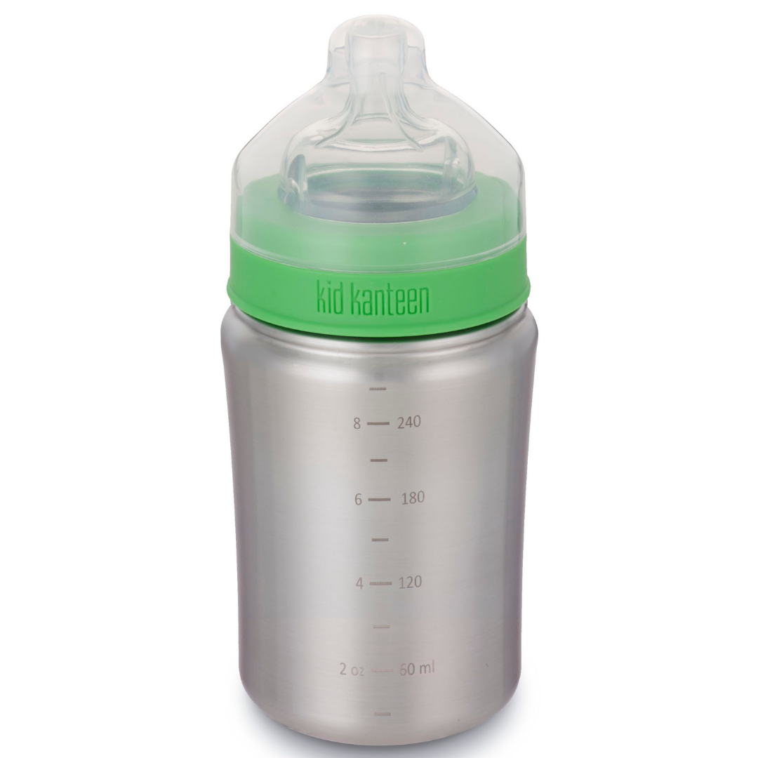 Klean Kanteen Kid Baby Bottle Medium Flow Brushed Stainless 266 ml