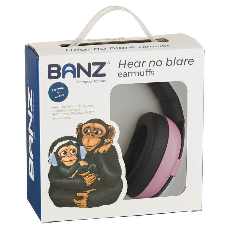 BANZ Hörselskydd Baby Petal Pink 0-3 år