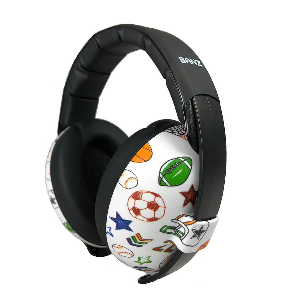 BANZ Hörselskydd Baby Sports White 0-3 år