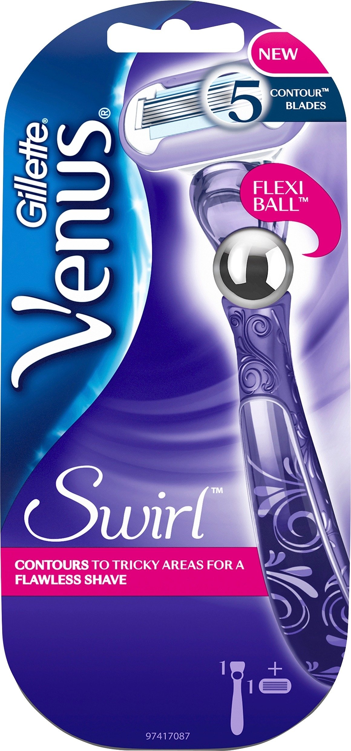 Gillette Venus Deluxe Smooth Swirl Rakhyvel 1 rakblad