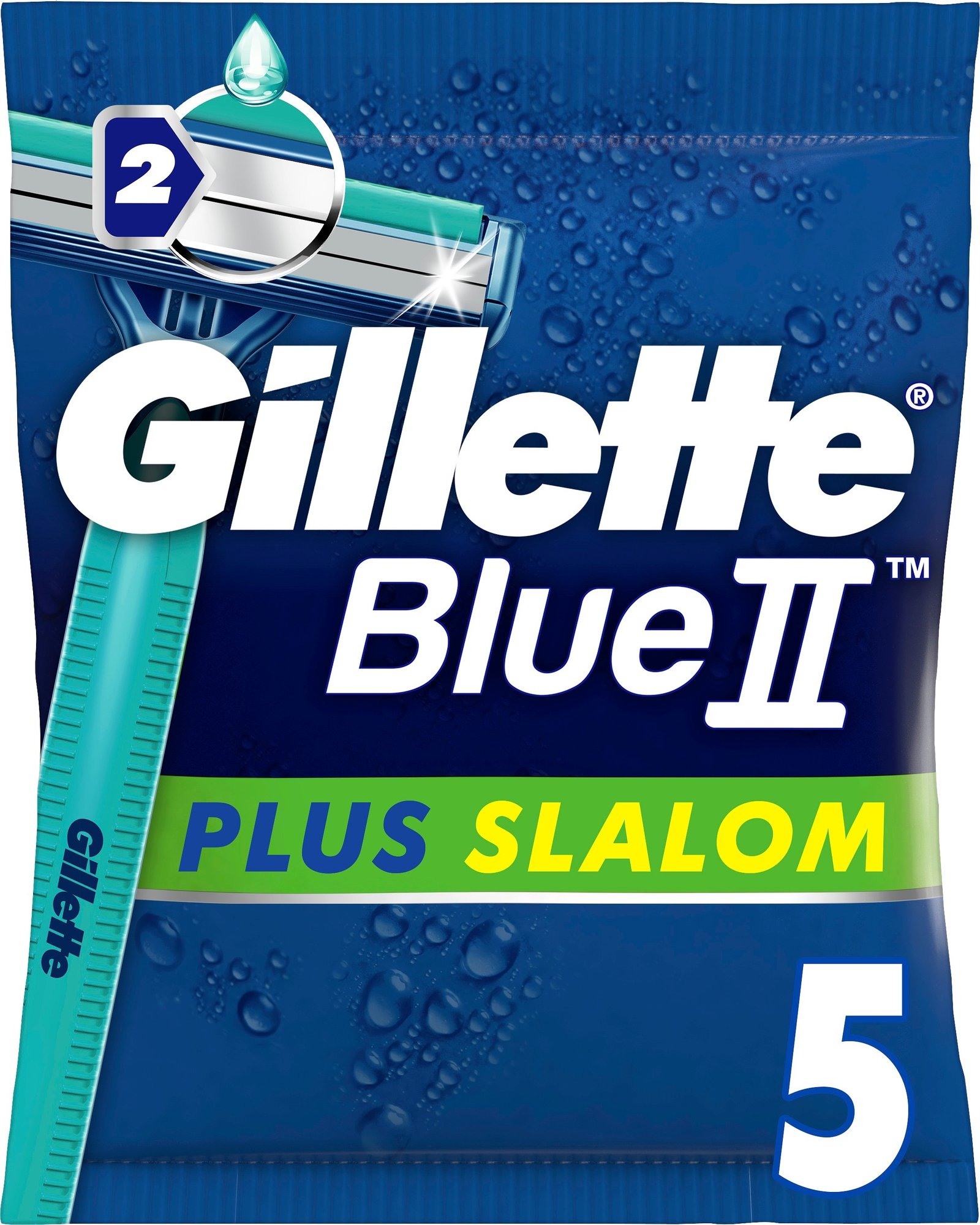 Gillette Blue 2 Plus Slalom Engångsrakhyvlar 5 st