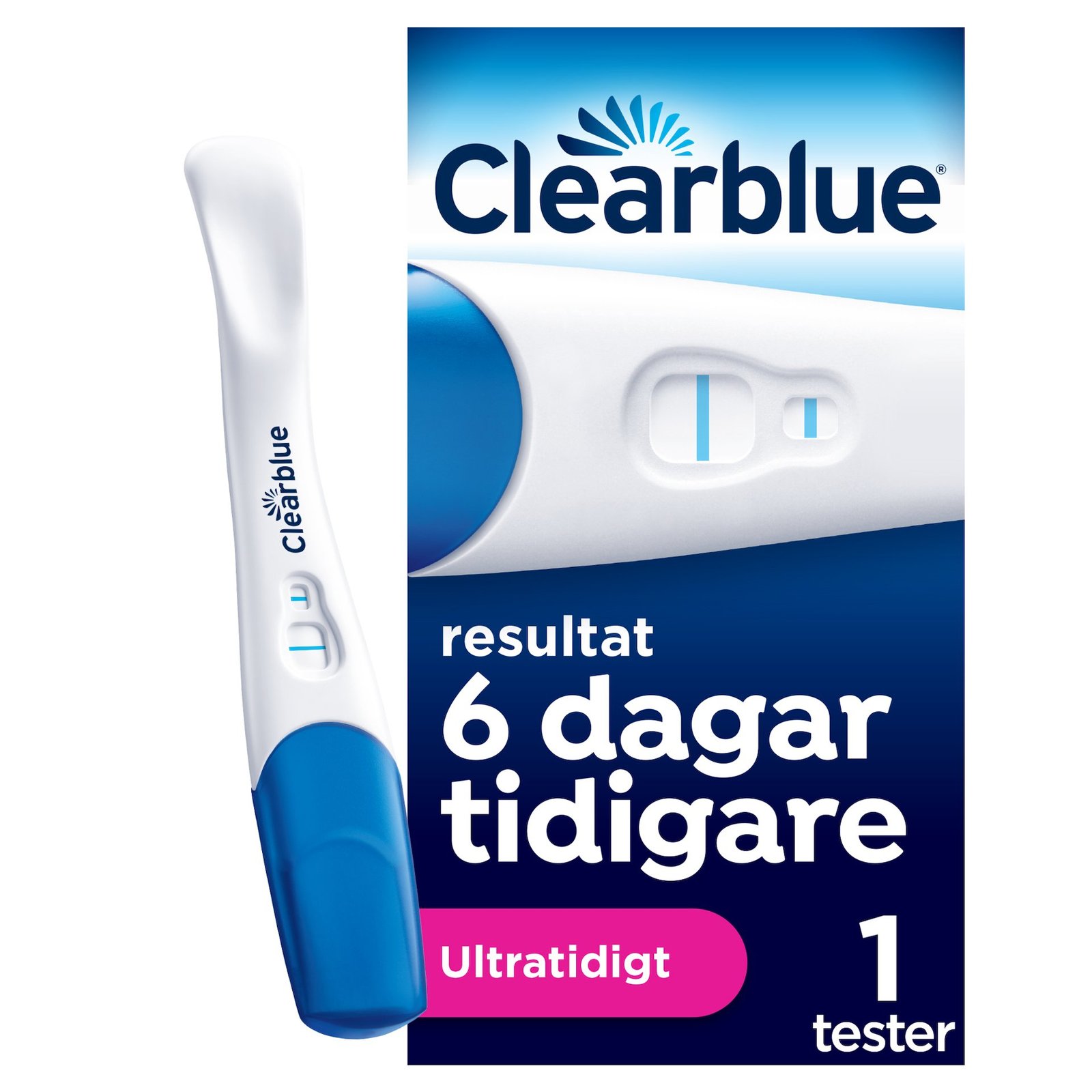 Clearblue Ultratidigt Graviditetstest 6 dagar tidigare 1 st