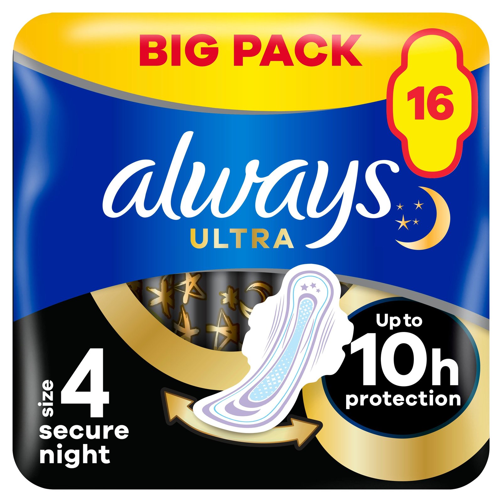 Always Ultra Secure Night Pads Wings 16 st