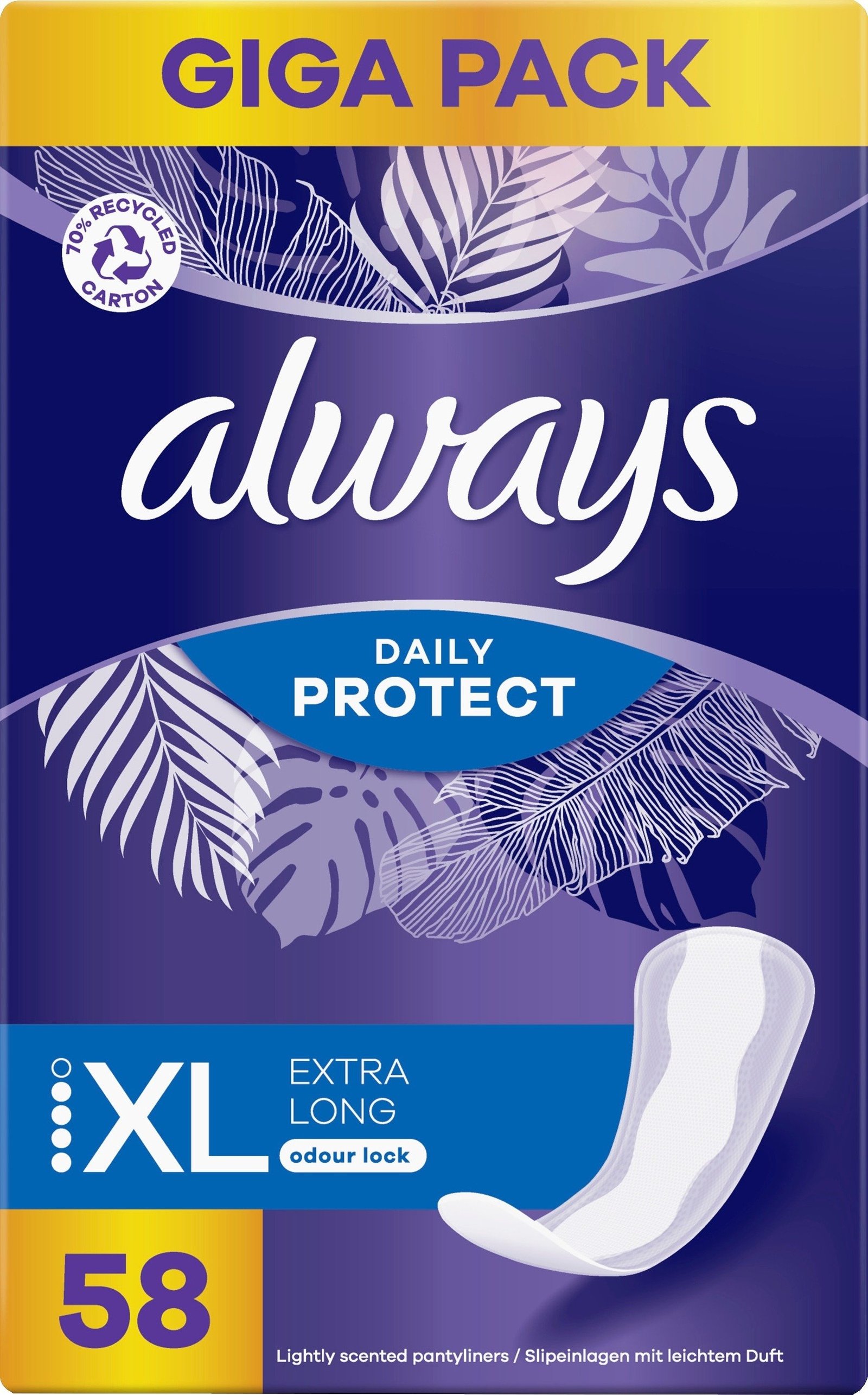 Always Daily Protect Extra Long Trosskydd Luktkontroll 58 st