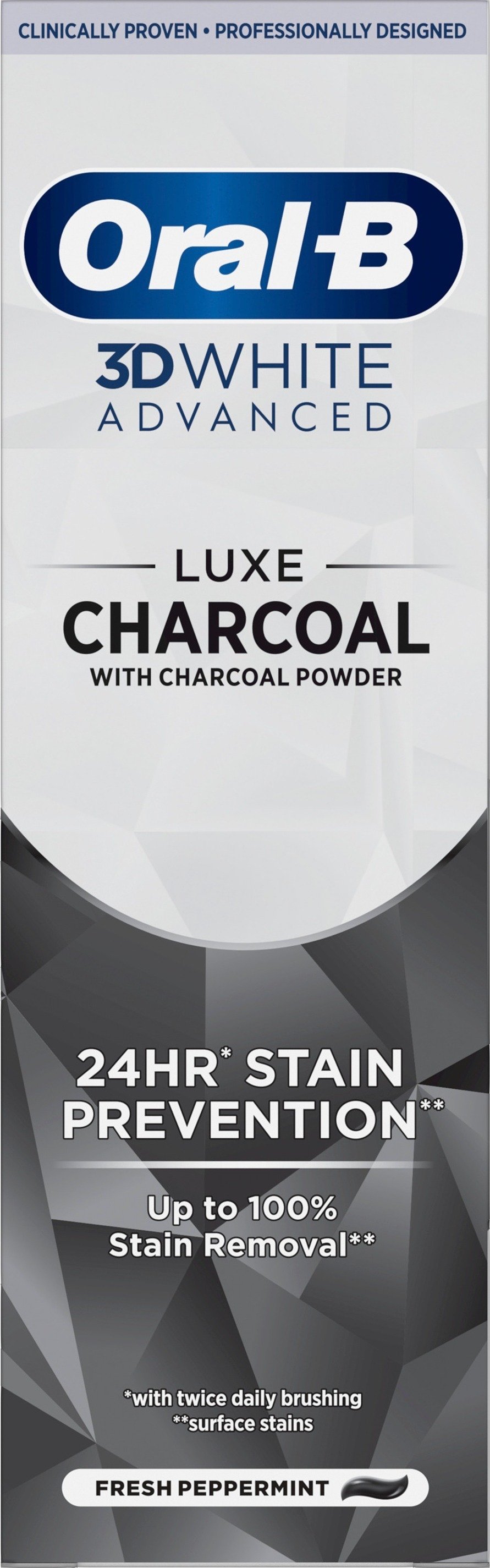 Oral-B 3DWhite Advanced Luxe Charcoal Tandkräm 75 ml