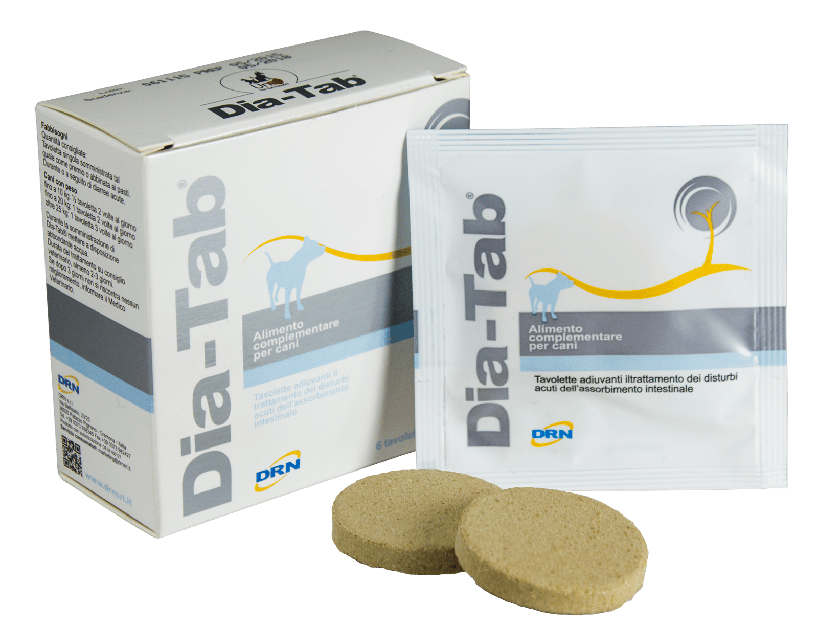 DRN Dia-Tab Tillskottsfoder 6 tabletter för hund