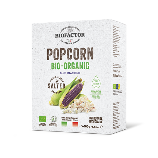 Biofactor Organic Blue Microwave Popcorn 3 x 100 g