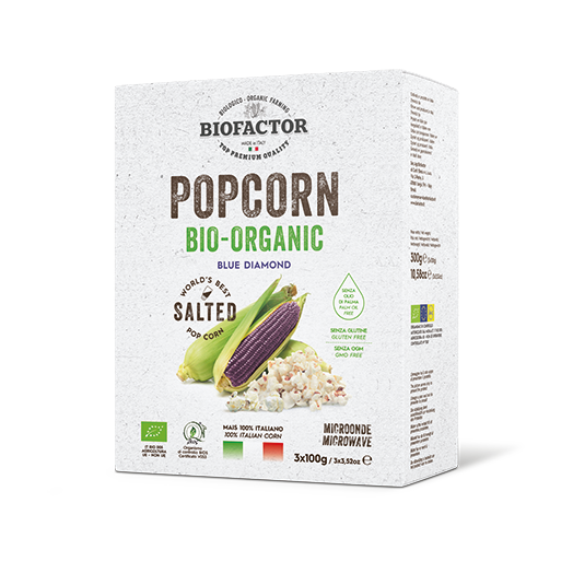 Biofactor Organic Blue Microwave Popcorn 3 x 100 g