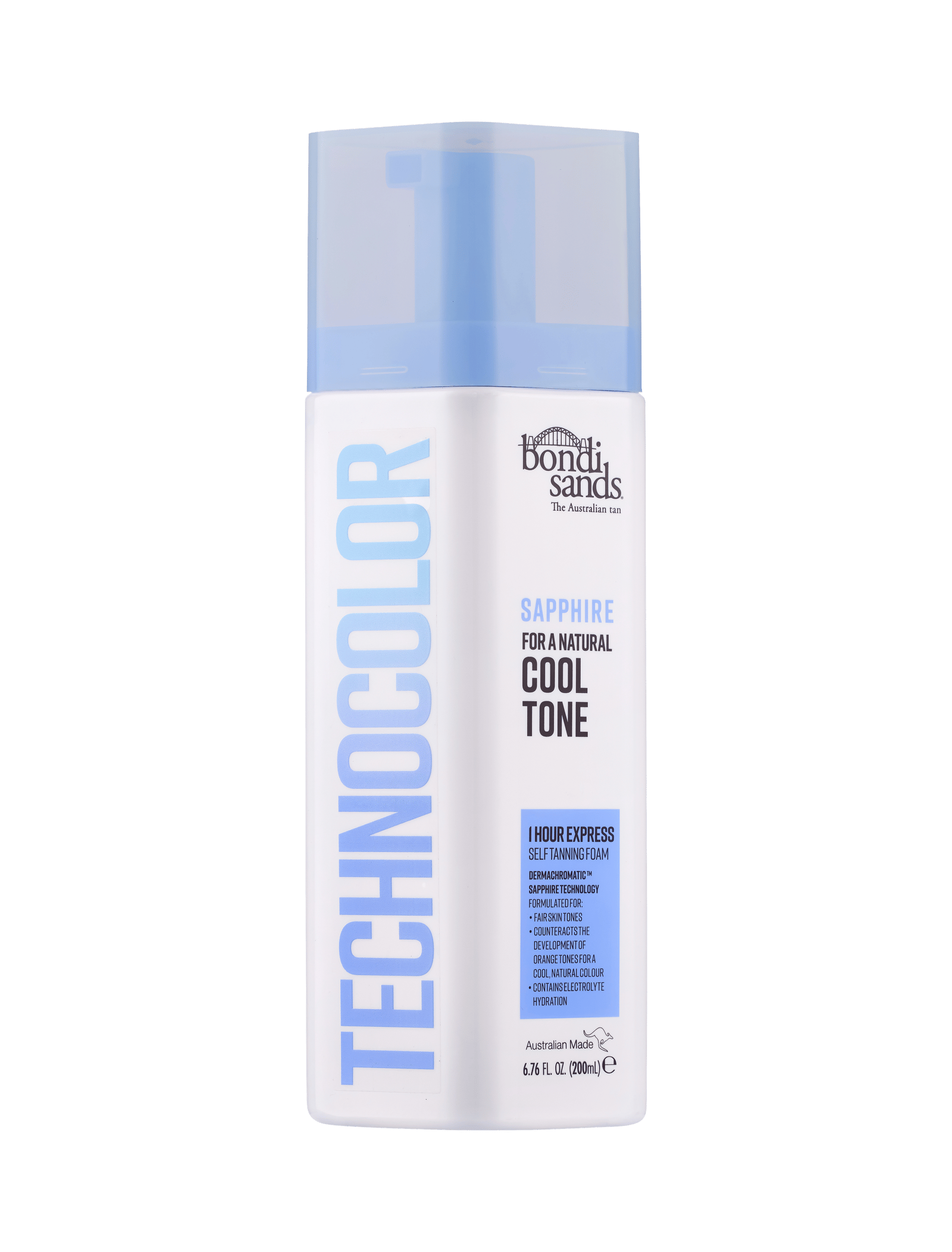 Bondi Sands Technocolor 1 Hour Express Self Tanning Foam Sapphire Cool Tone 200 ml