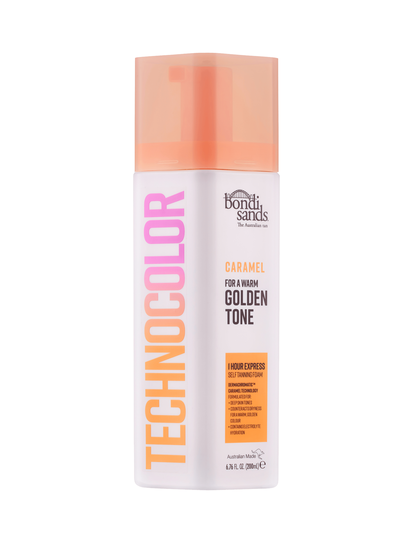 Bondi Sands Technocolor 1 Hour Express Self Tanning Foam Caramel Golden Tone 200 ml
