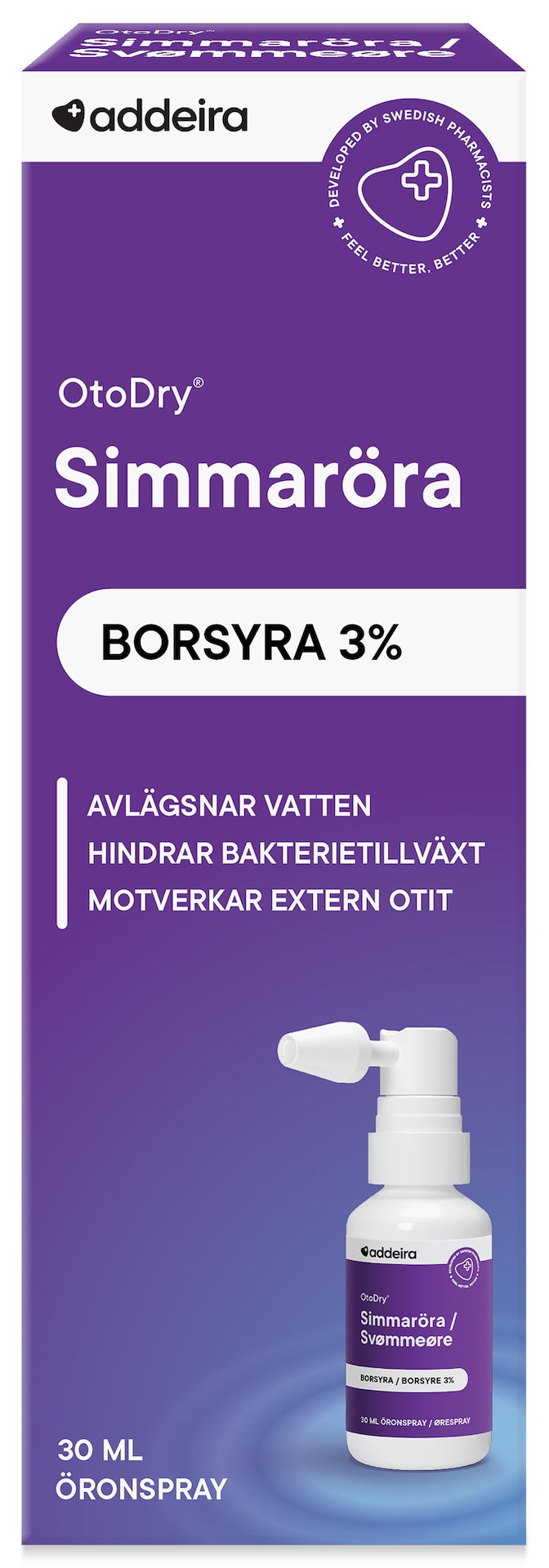 addeira OtoDry Spray mot simmaröra 30 ml