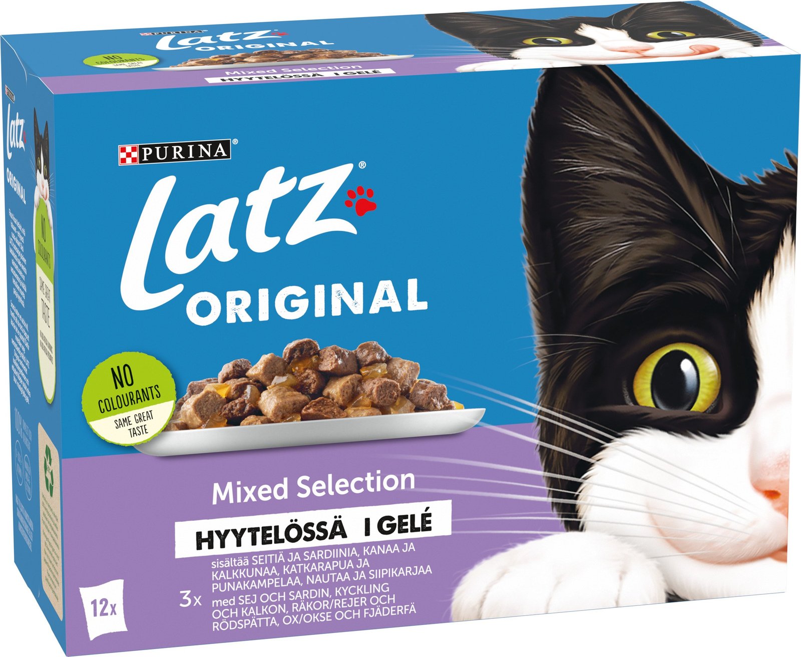 Latz Mixed Selection sardin, Kyckling & Kalkon 12-pack