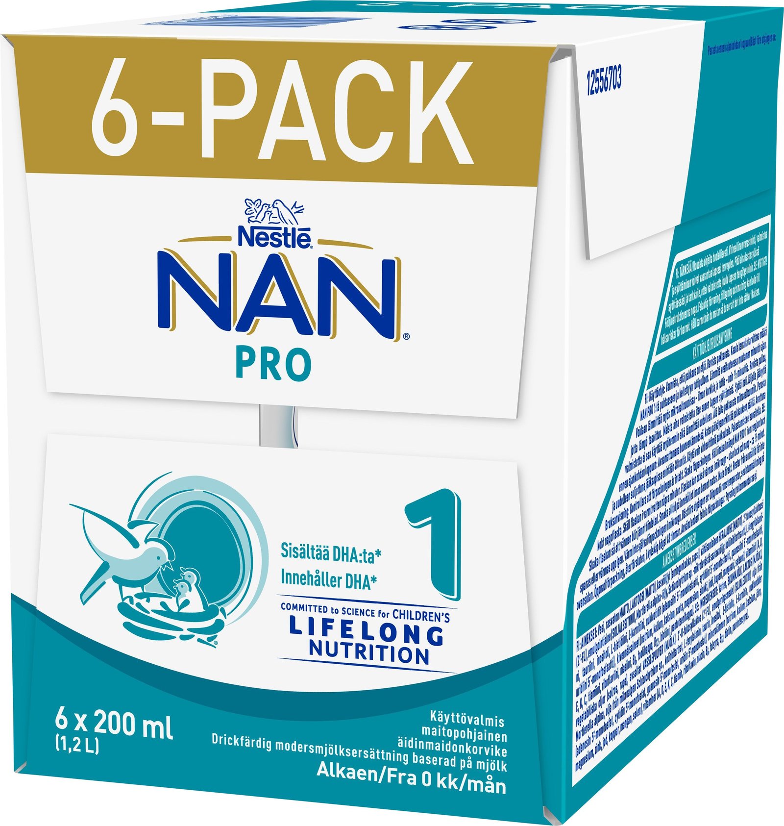 Nestlé NAN 1 PRO från nyfödd 6 x 200ml