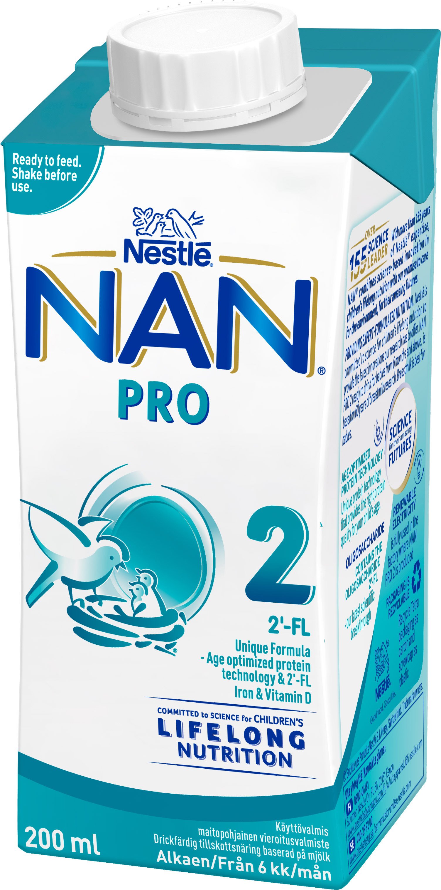 Nestlé NAN 2 PRO +6 Månader 200 ml