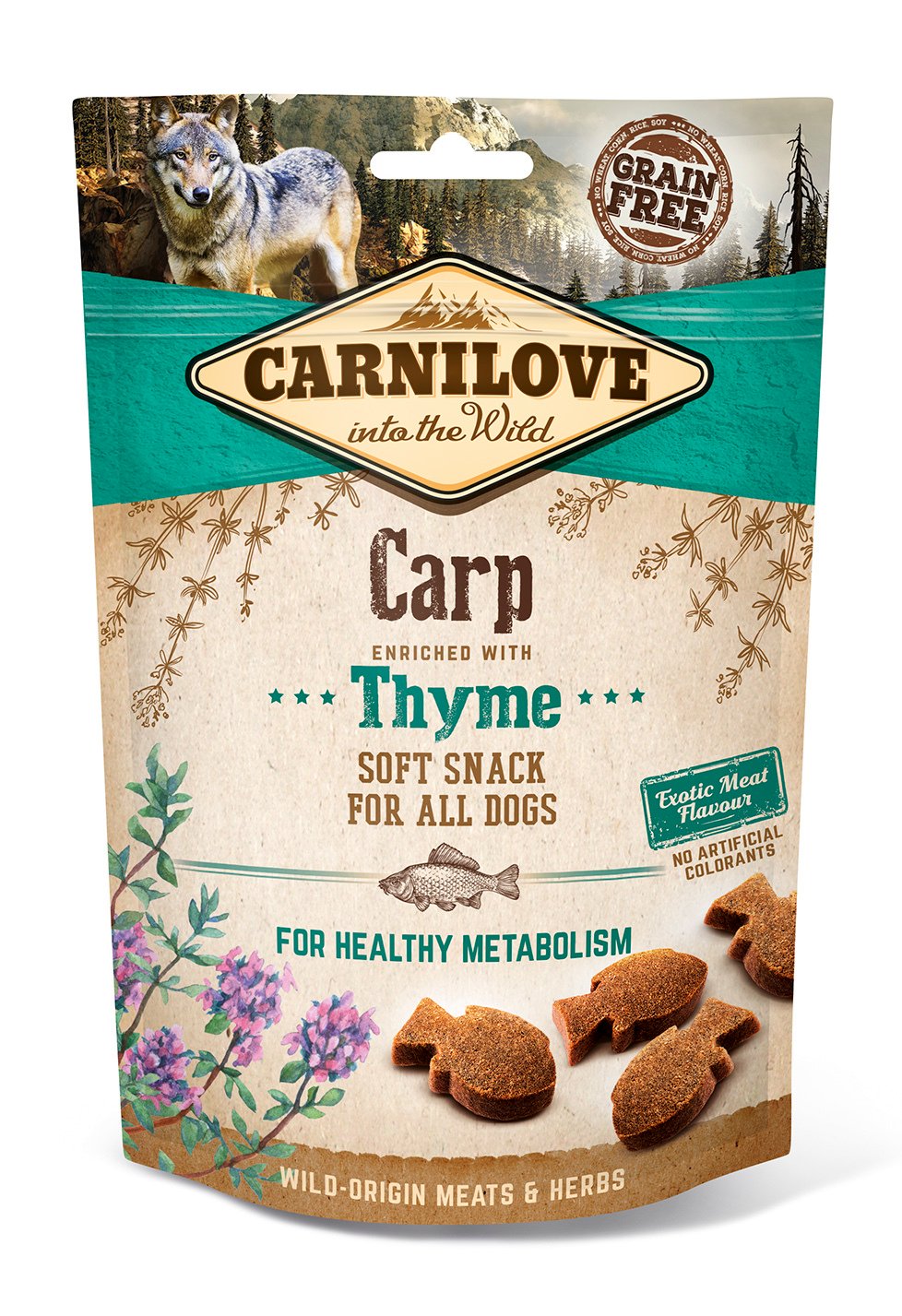 Carnilove Dog Semi Moist Snack Carp with Thyme 200 g
