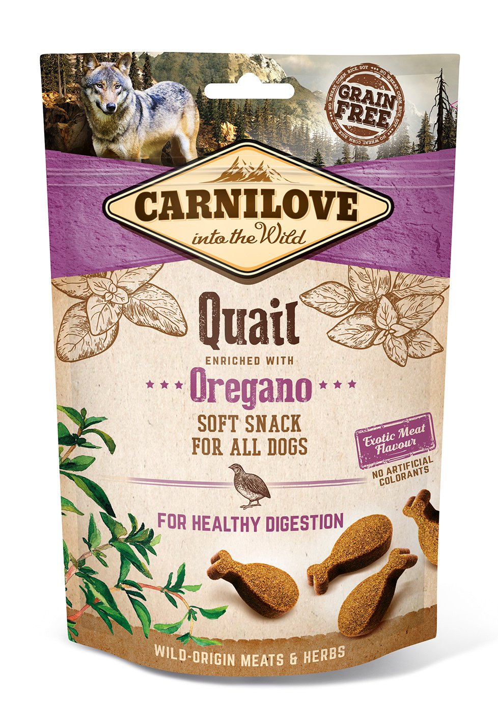 Carnilove Dog Semi Moist Snack Quail with Oregano 200 g