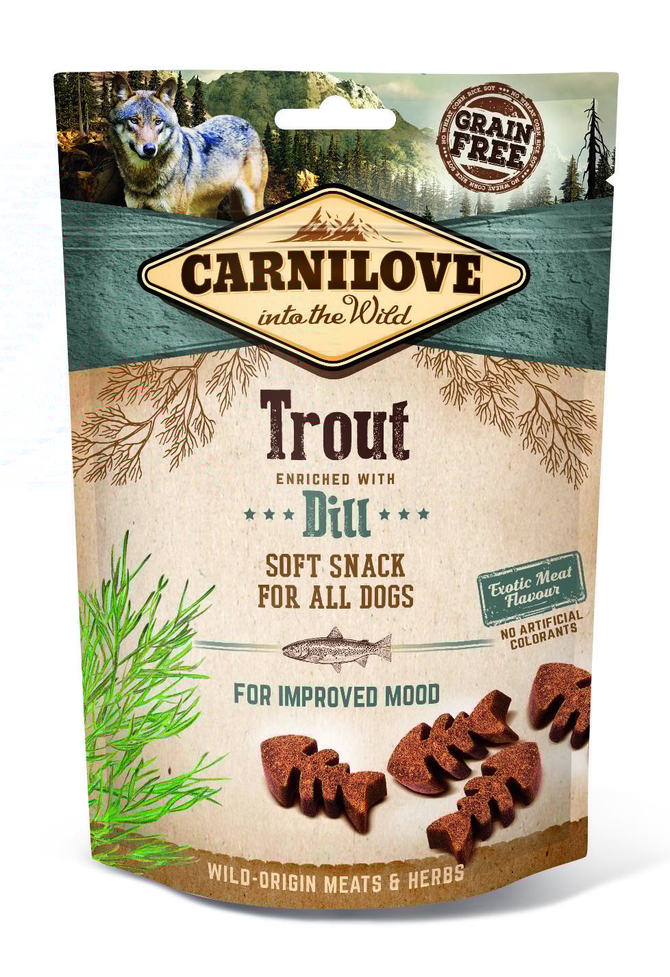 Carnilove Dog Semi Moist Snack Trout with Dill 200 g
