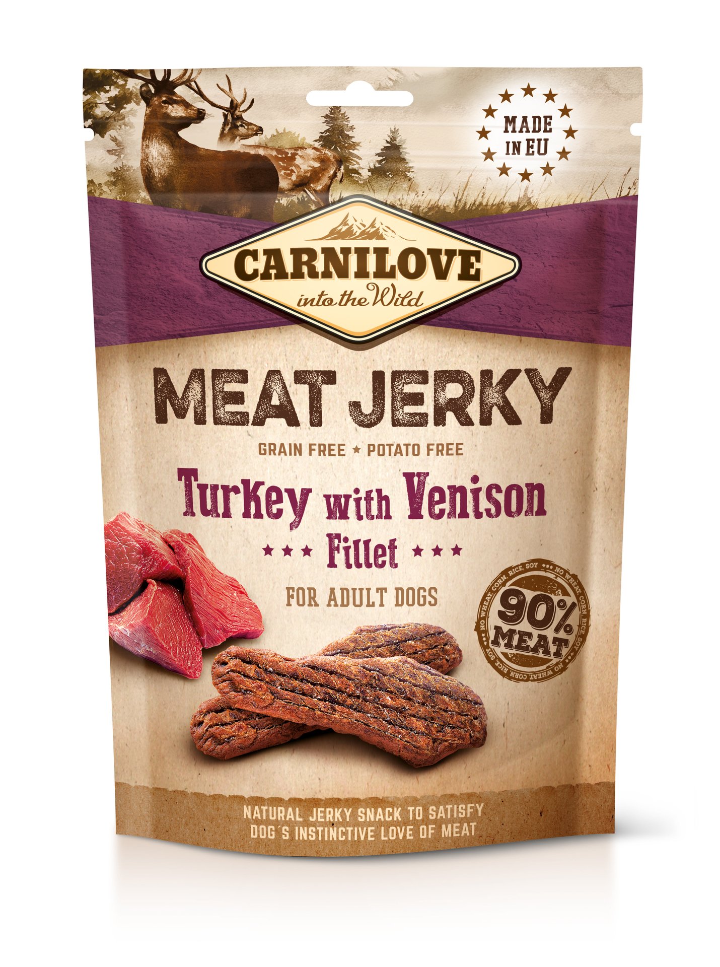 Carnilove Jerky Turkey with Venison Fillet 100 g