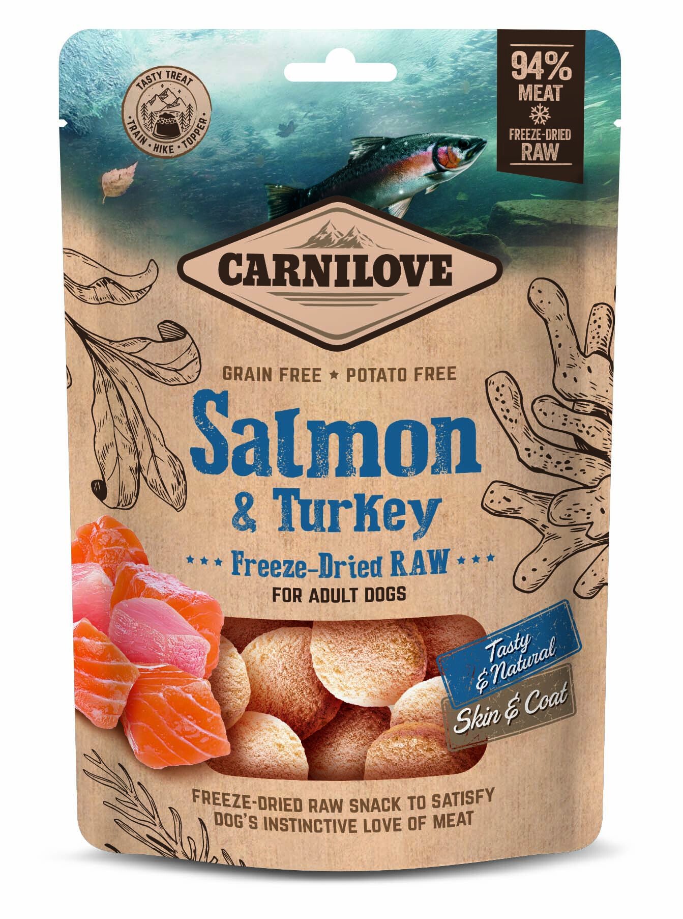 Carnilove Freeze-Dried Raw Snacks Salmon & Turkey 60 g