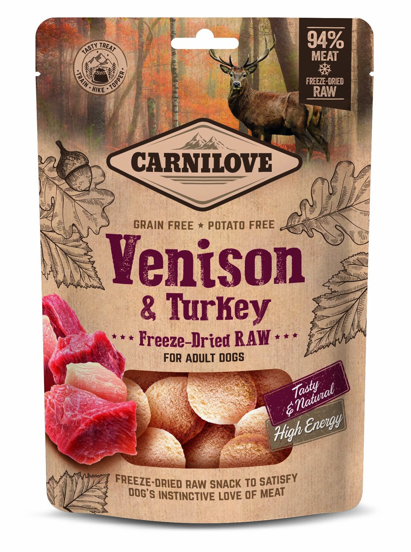 Carnilove Freeze-Dried Raw Snacks Venison & Turkey 60 g