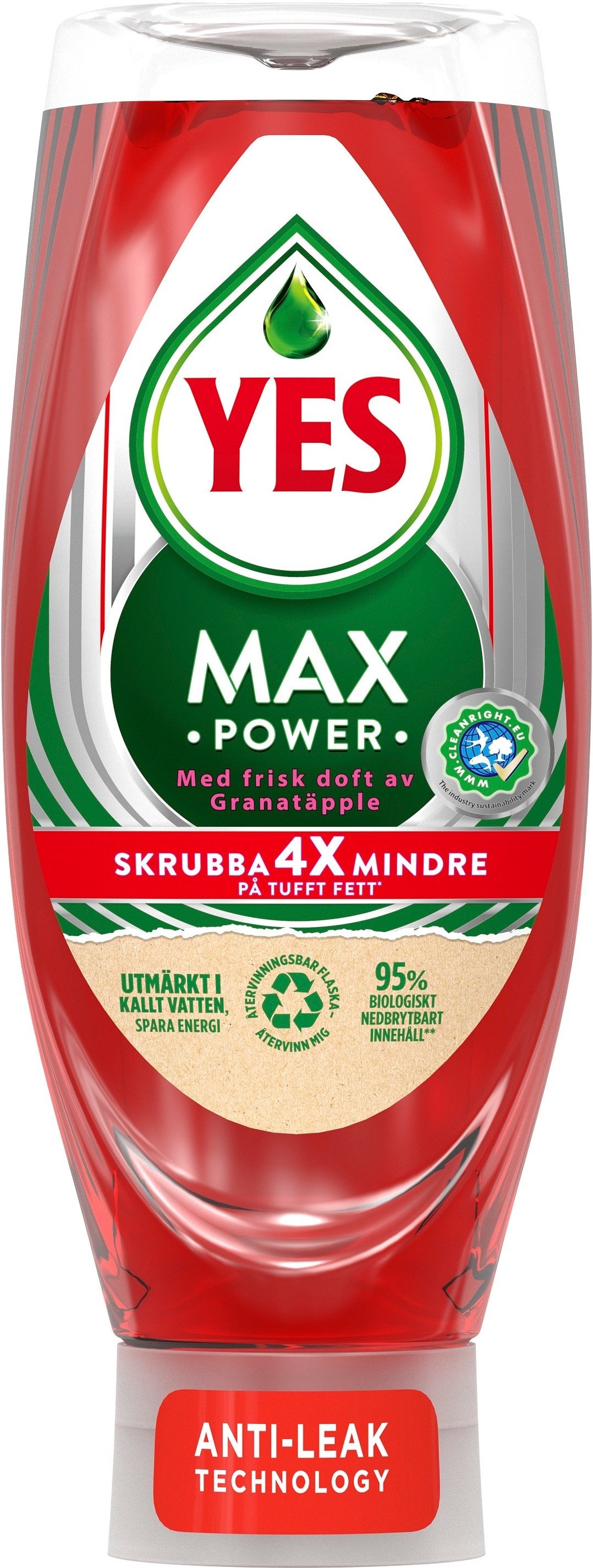 YES MaxPower Diskmedel Granatäpple 650 ml
