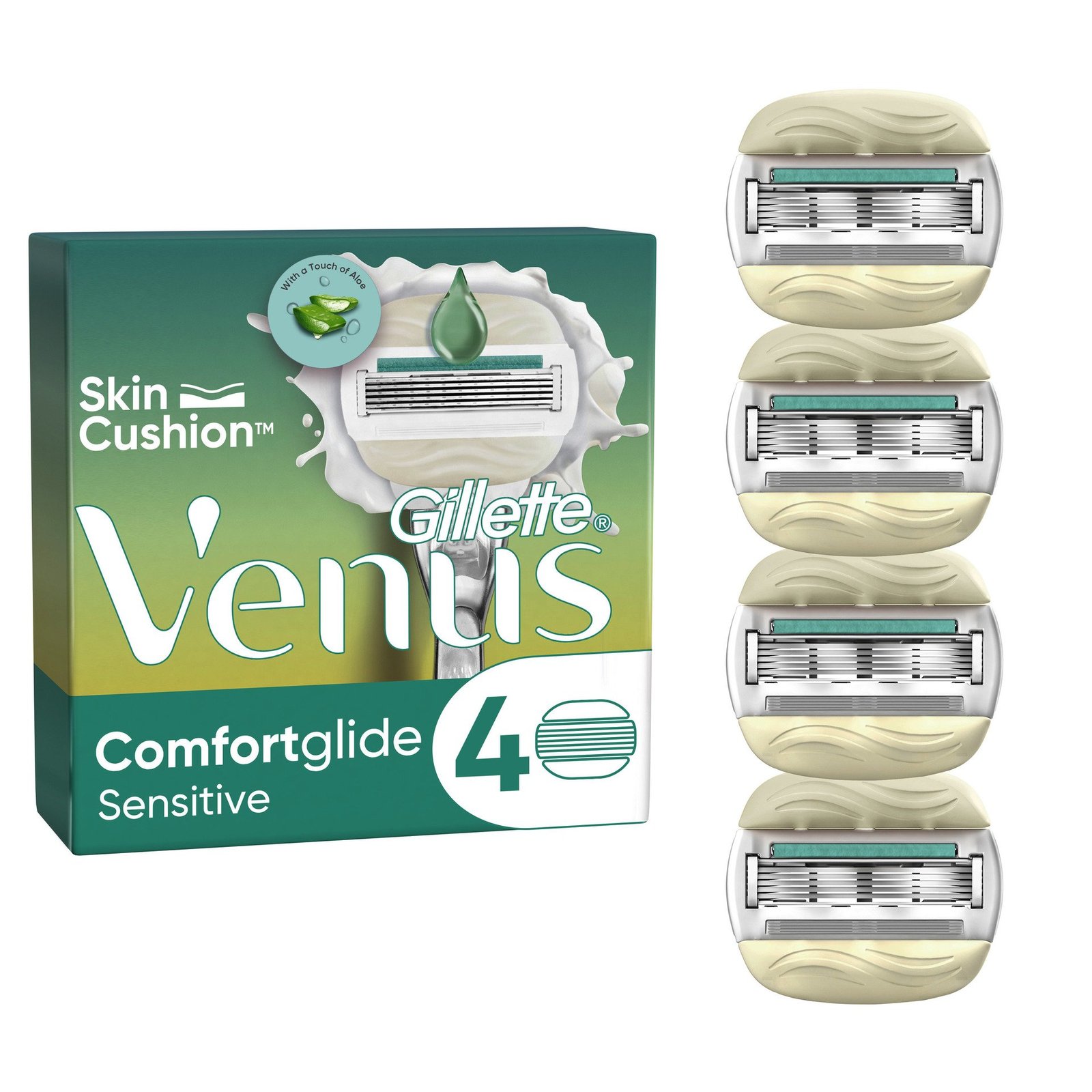 Gillette Venus Comfortglide Sensitive Rakblad 4 st