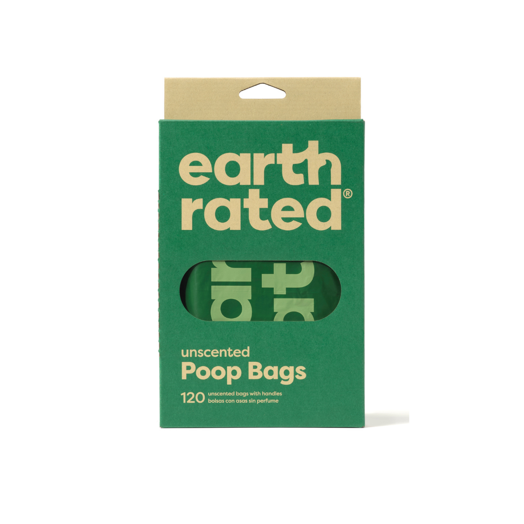 Earth Rated Hundbajspåsar med handtag Oparfymerade 120 st