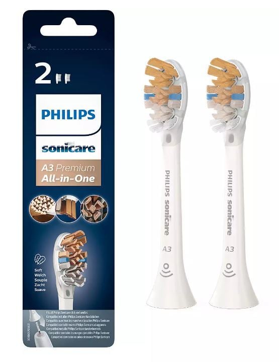 Philips Sonicare A3 Premium All in One Tandborsthuvuden Vit 2 st