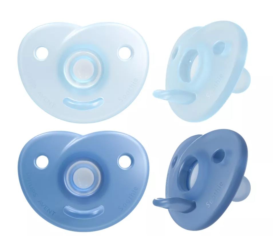 Philips Avent Curved Soothie O-6 Månader Blue Hush/Blue 2 st