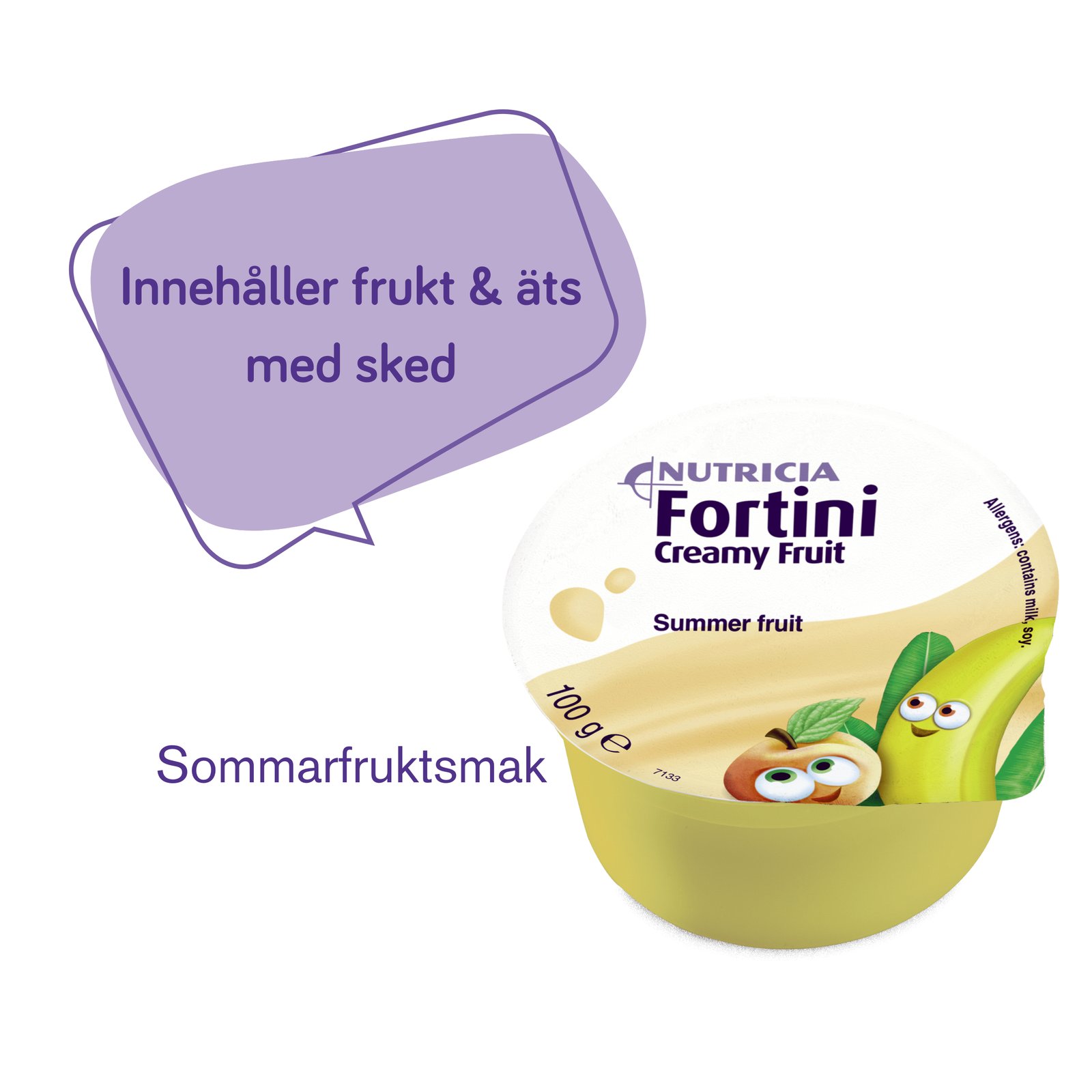 Nutricia Fortini Creamy Fruit Sommar 4 x 100 g