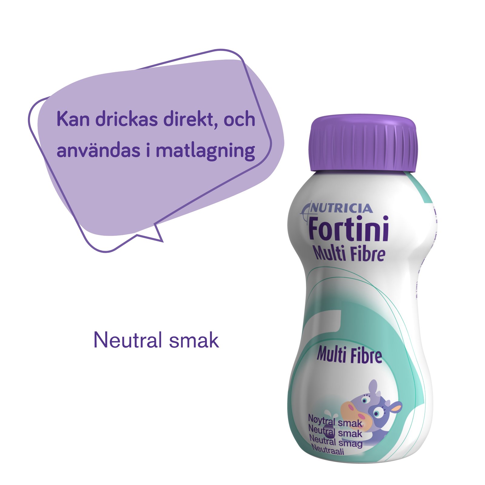 Nutricia Fortini Multi Fibre Neutral Näringsdryck för barn 4 x 200 ml