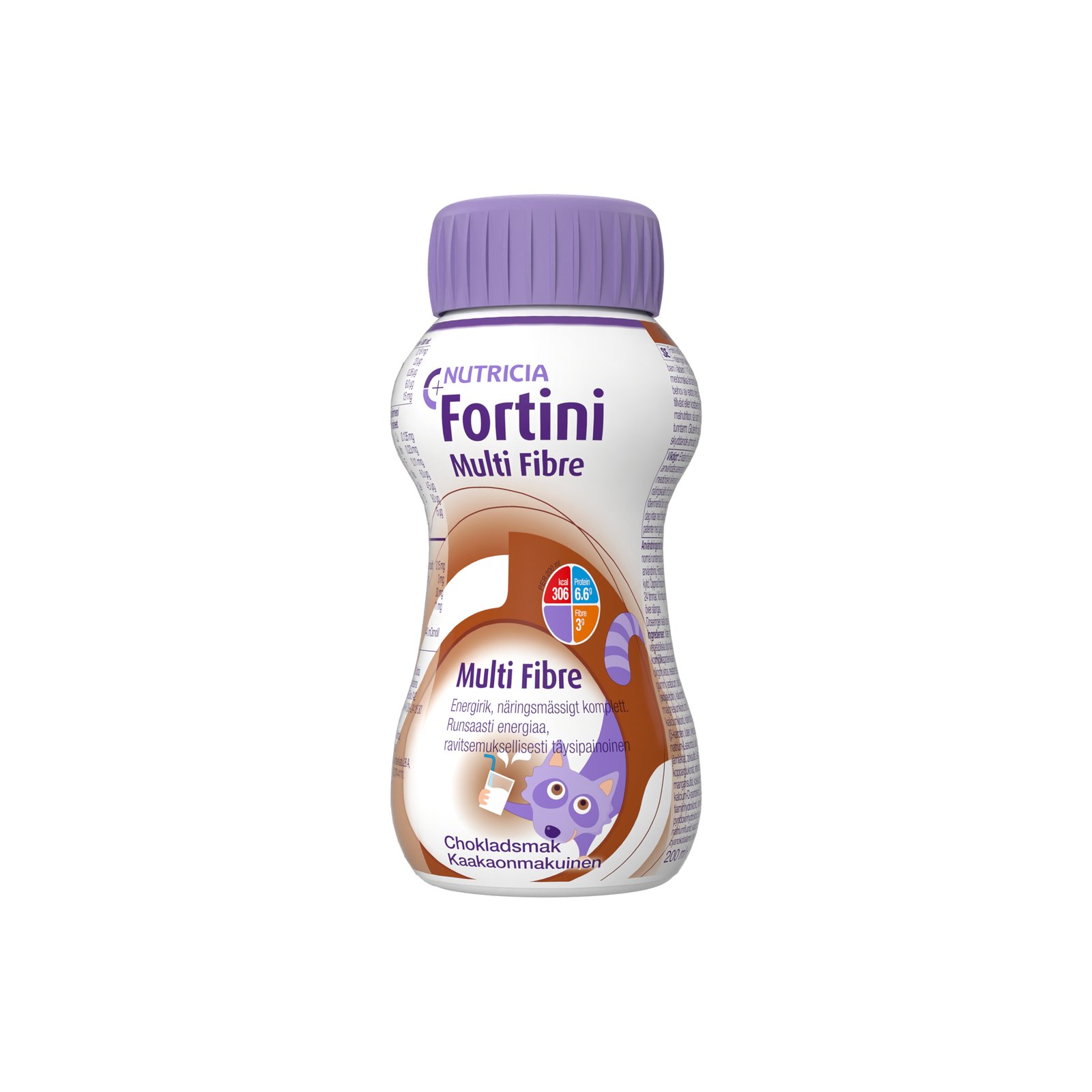 Nutricia Fortini Multi Fibre Choklad Näringsdryck för barn 200 ml