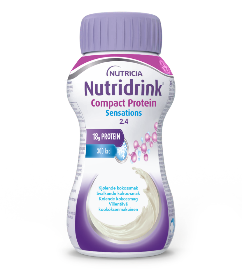 Nutridrink Compact Protein Sensations Svalkande Kokossmak 4 x 200 ml
