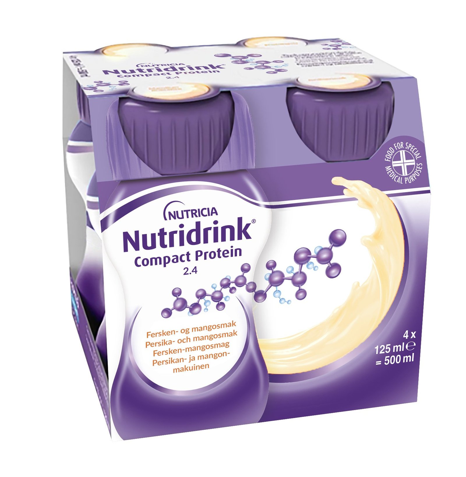 Nutridrink Compact Protein Persika-Mangosmak 4 x 125 ml