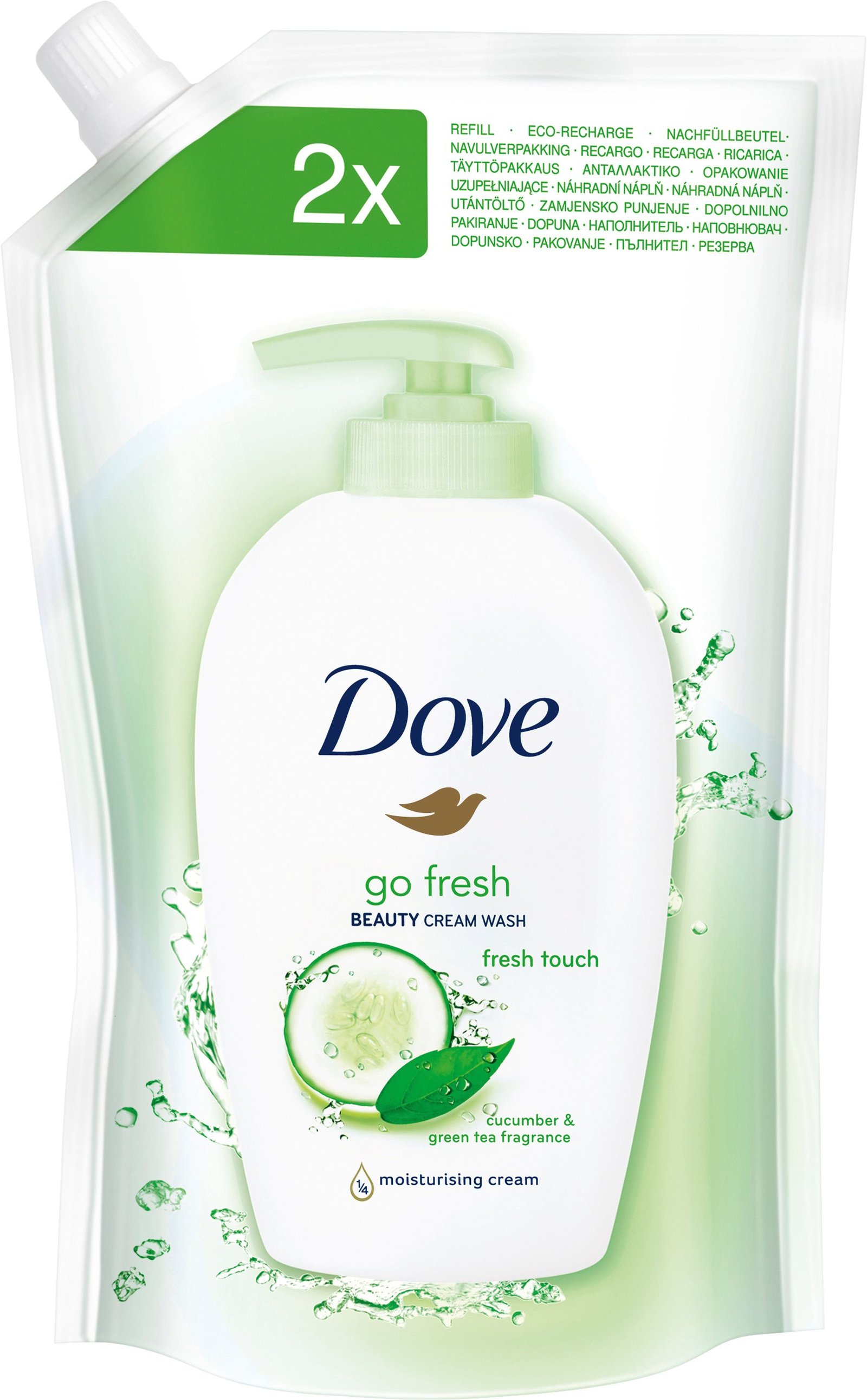 Dove Flytande tvål fresh touch refill 500 ml