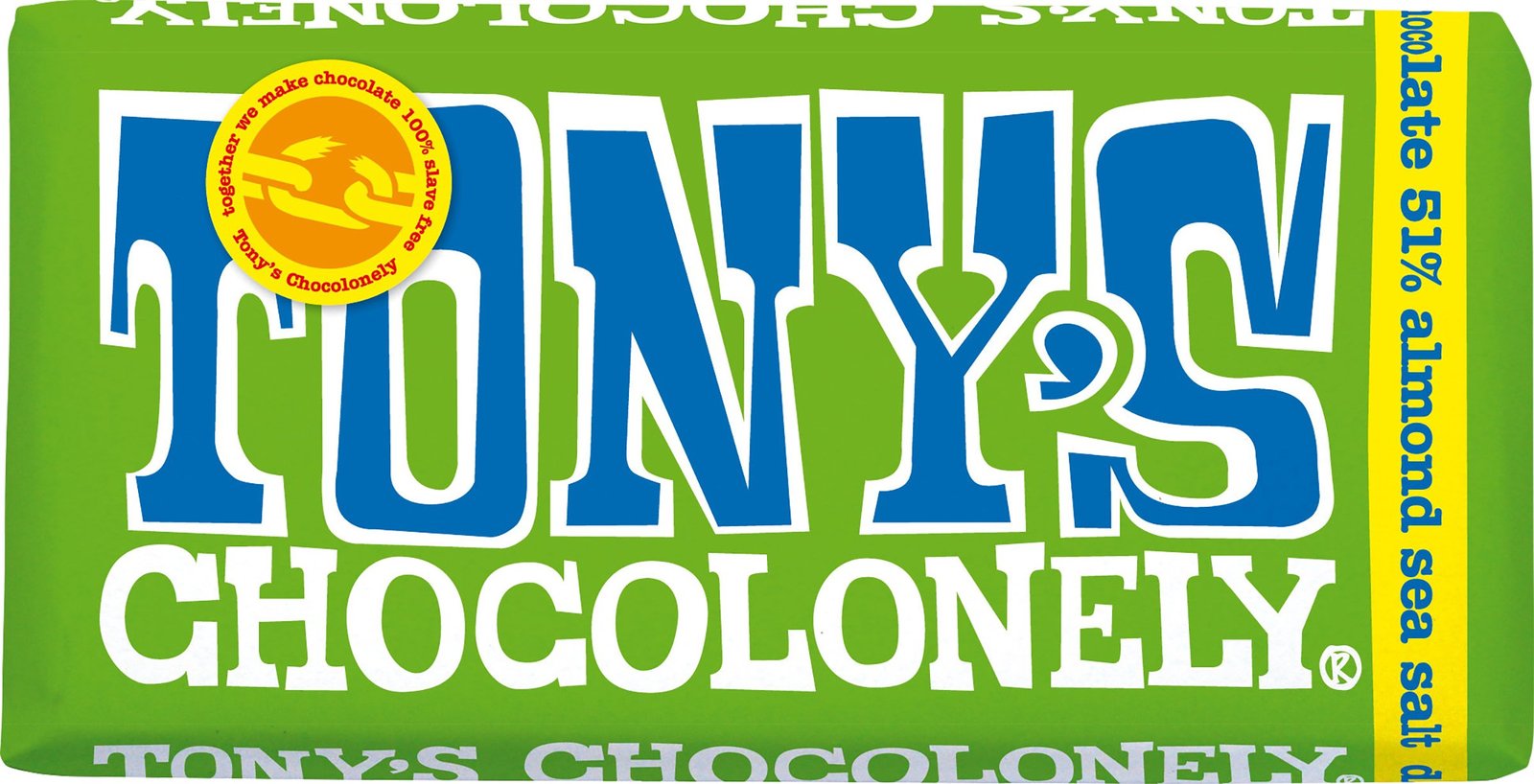 Tony´s Chocolonely Mörk Choklad Mandel & Havssalt 180g