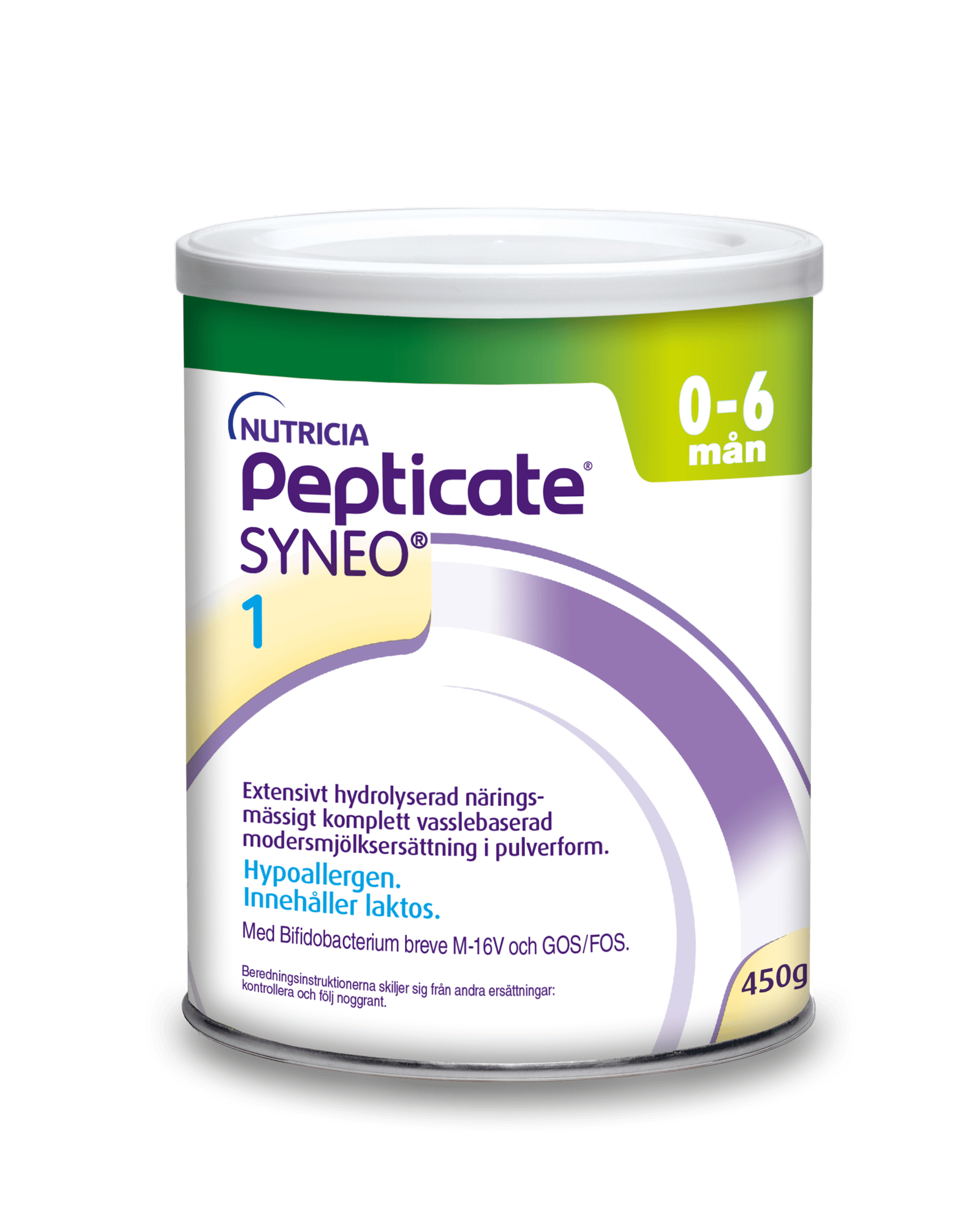 Pepticate Syneo 1 Modersmjölksersättning vid mjölkproteinallergi 0+ mån 450g