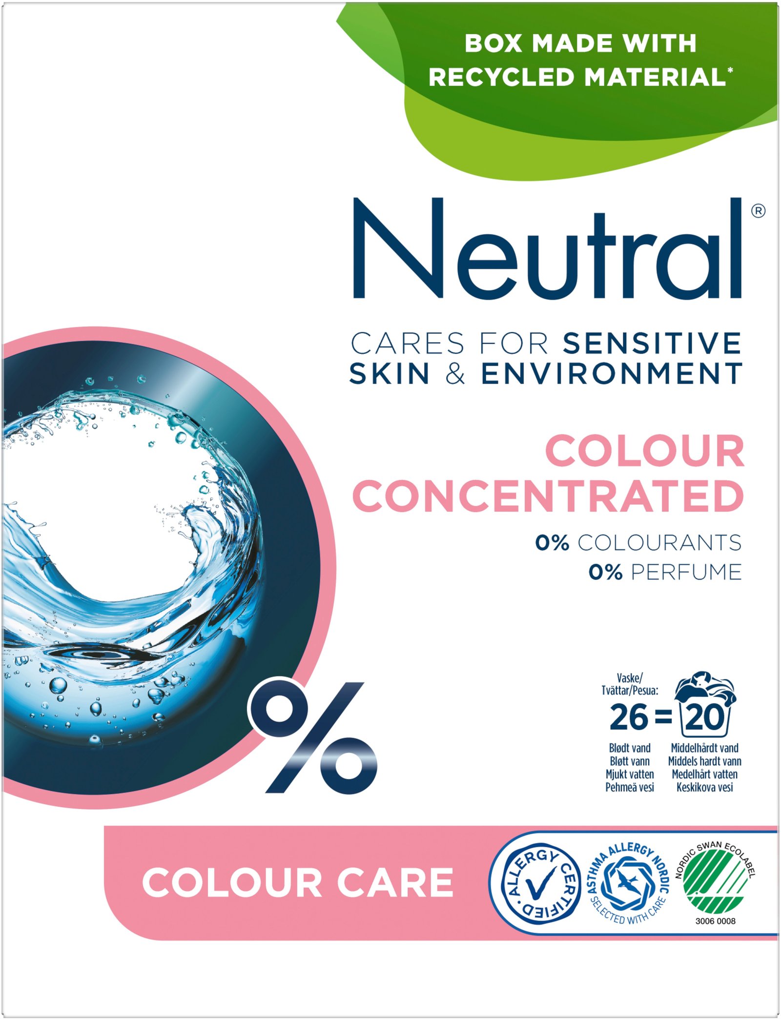 Neutral Tvättmedel Colour 975g