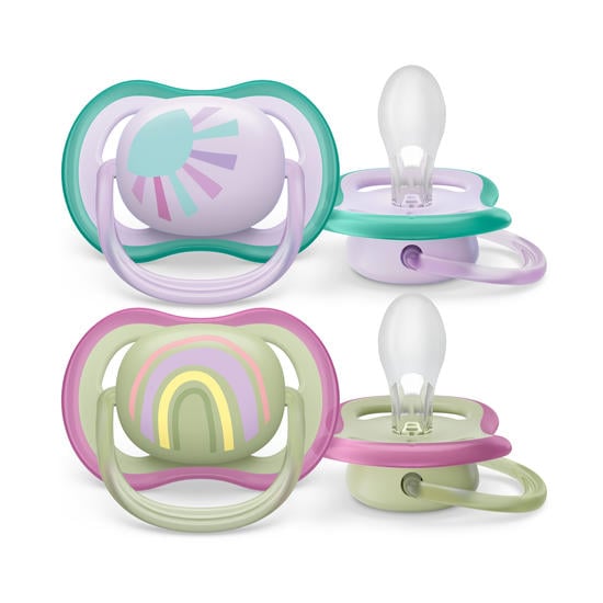 Philips Avent Ultra Air Napp 0-6 Månader Lila/Grön 2 st