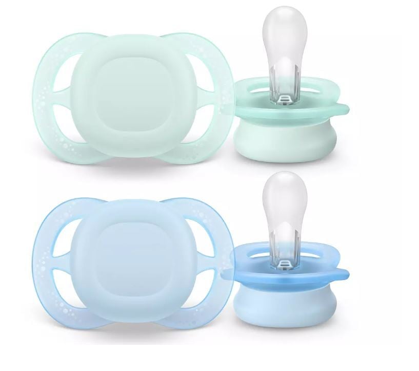 Philips Avent Soother Ultra Start Napp Grön/Blå 0+ månader 2 st