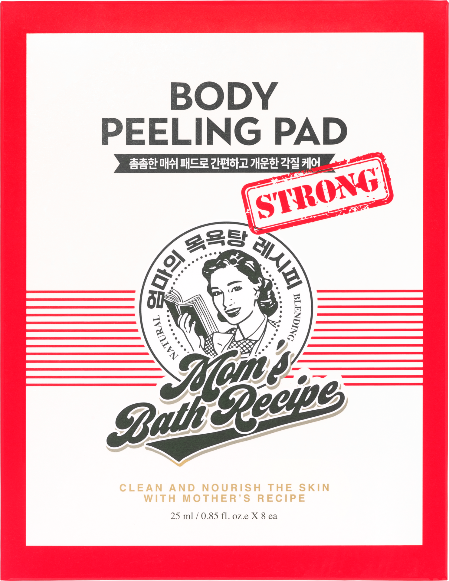 Mom´s Bath Recipe Body Peeling Pad Strong 8st