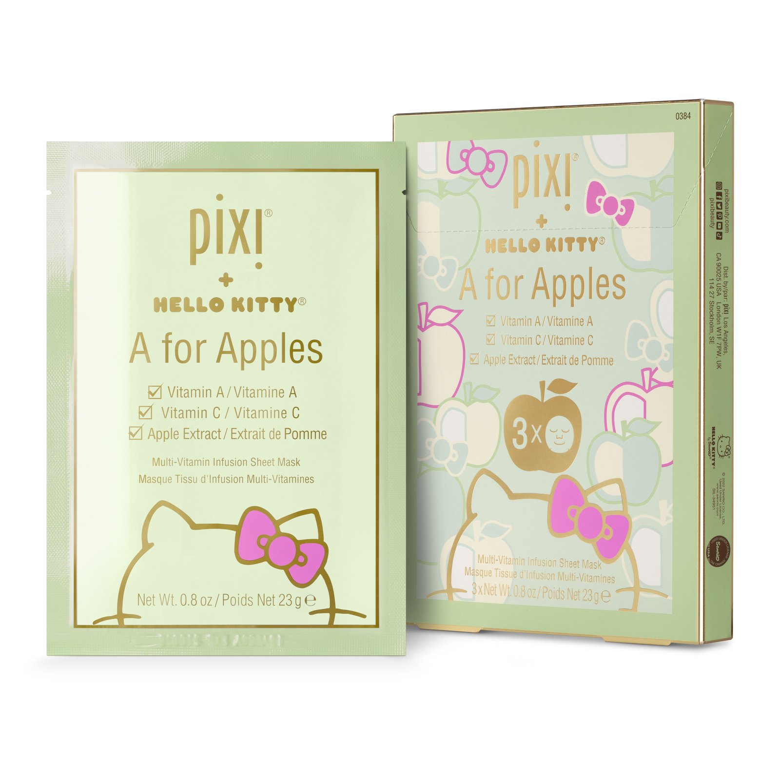 Pixi + Hello Kitty A for Apples Sheetmask 3 st