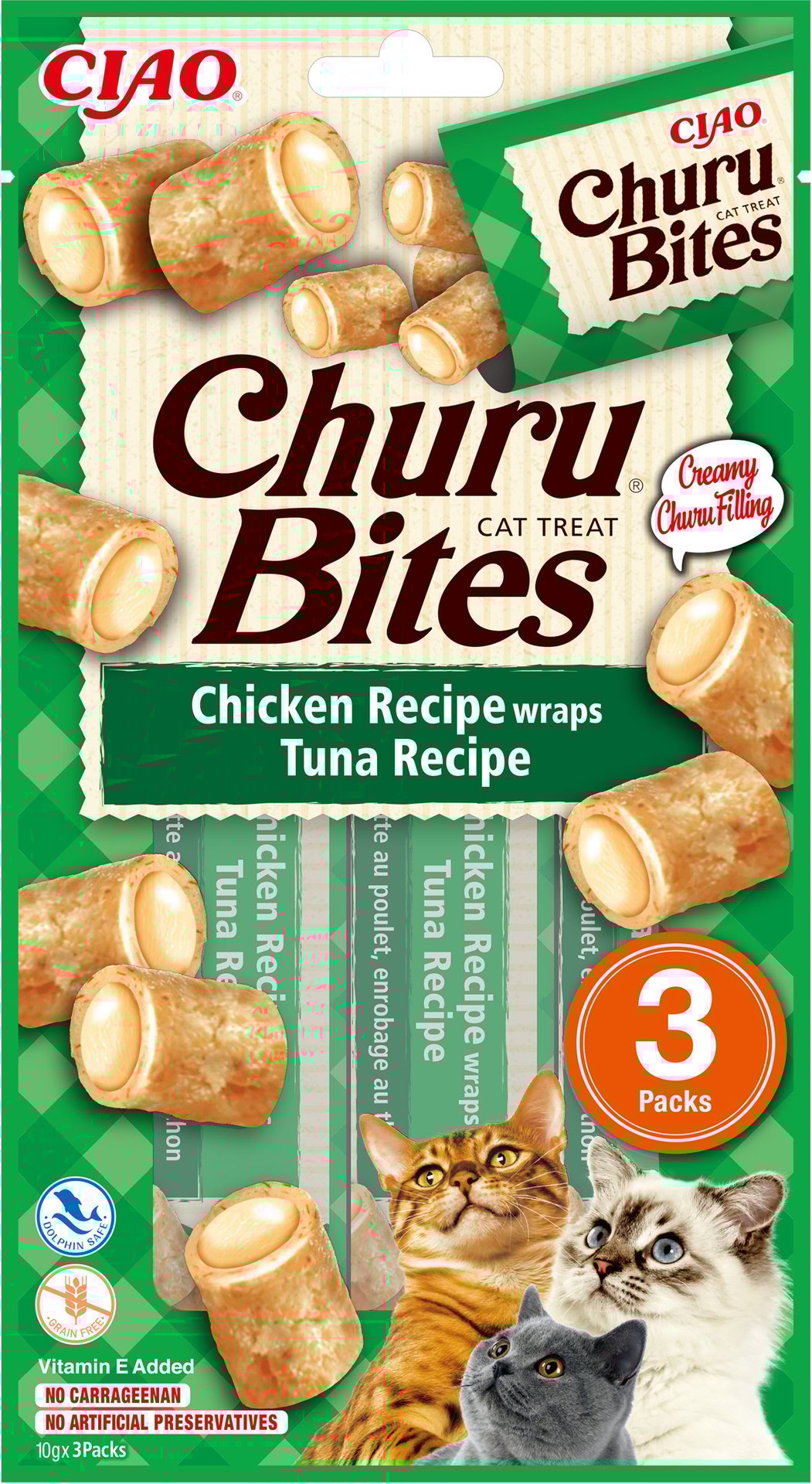 Churu Cat Bites Chicken and Tuna Wrap 3 st