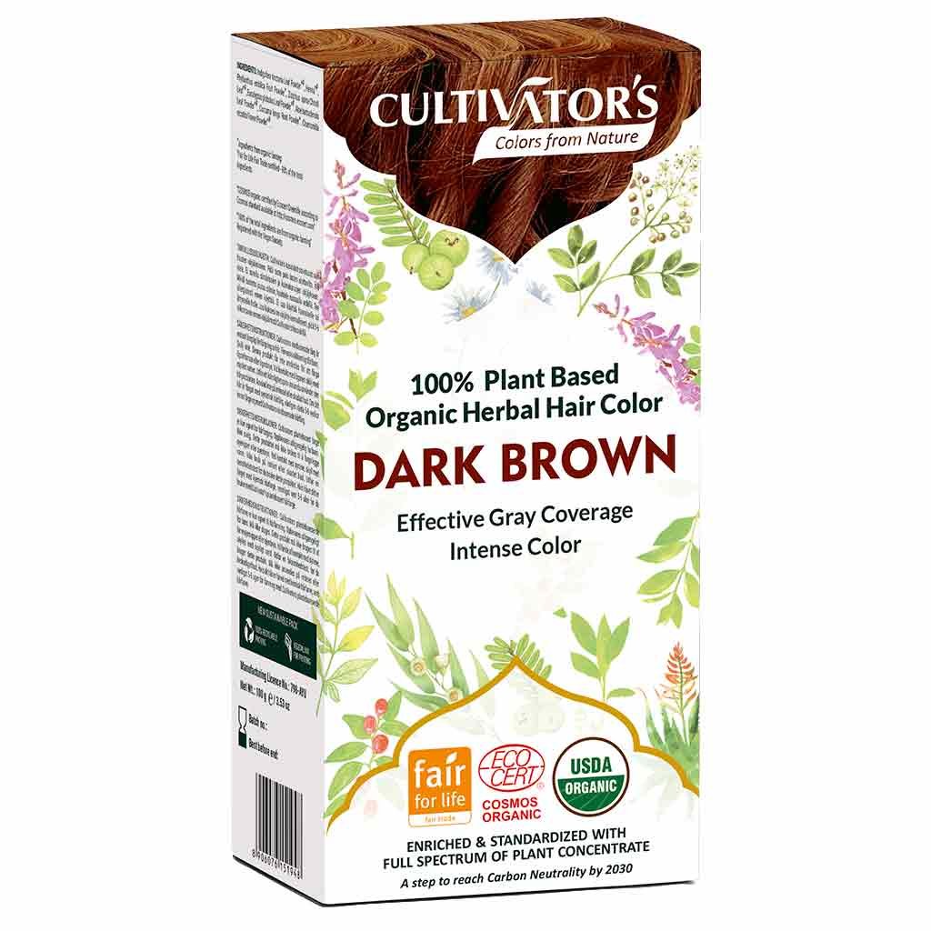 Cultivator's Organic Herbal Hair Color Dark Brown 1 st
