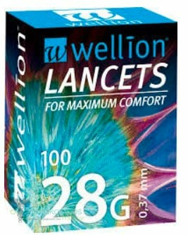 Wellion 28G Lansetter 0,37 mm 100 st