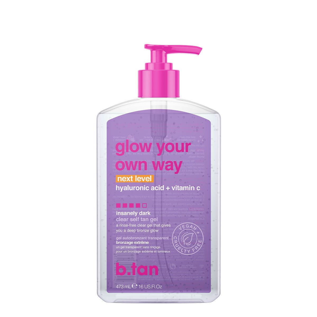 B.Tan Glow Your Own Way Clear Self Tan Gel Next Level 437 ml