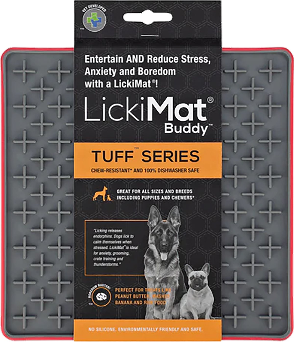 LickiMat Hundskål Buddy Tuff Röd 20 cm