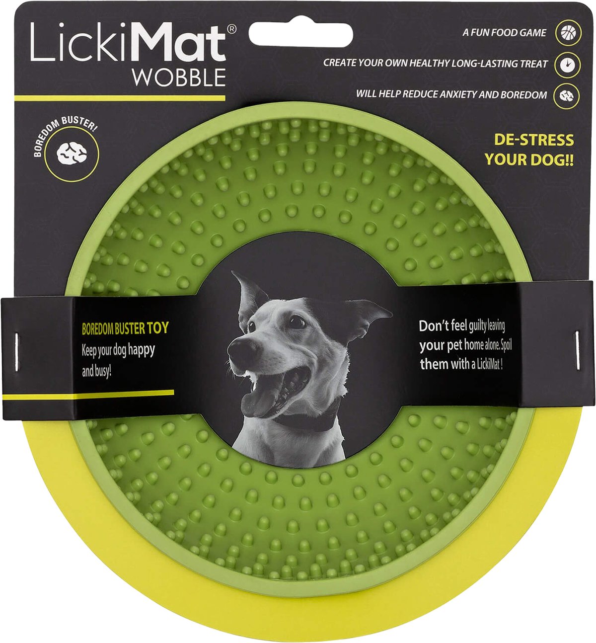 LickiMat Hundskål Wobble Grön 17x17x8 cm