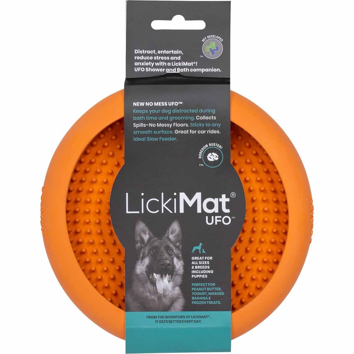 LickiMat Hundskål Ufo Orange